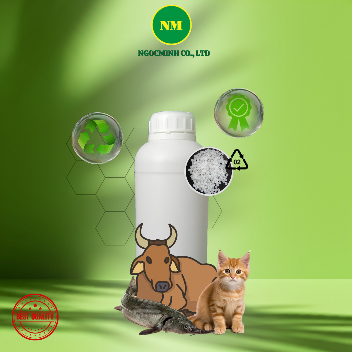 chai nhựa đựng thuốc thủy sản 