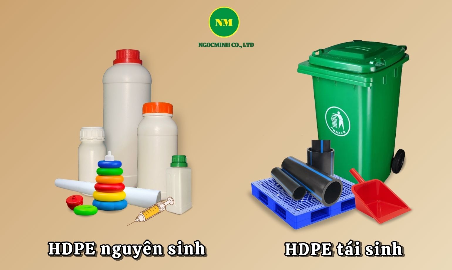 so sánh nhựa HDPE và nhựa PET