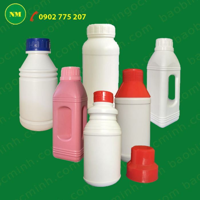 chai nhựa hdpe 500ml nhiều kiểu dáng